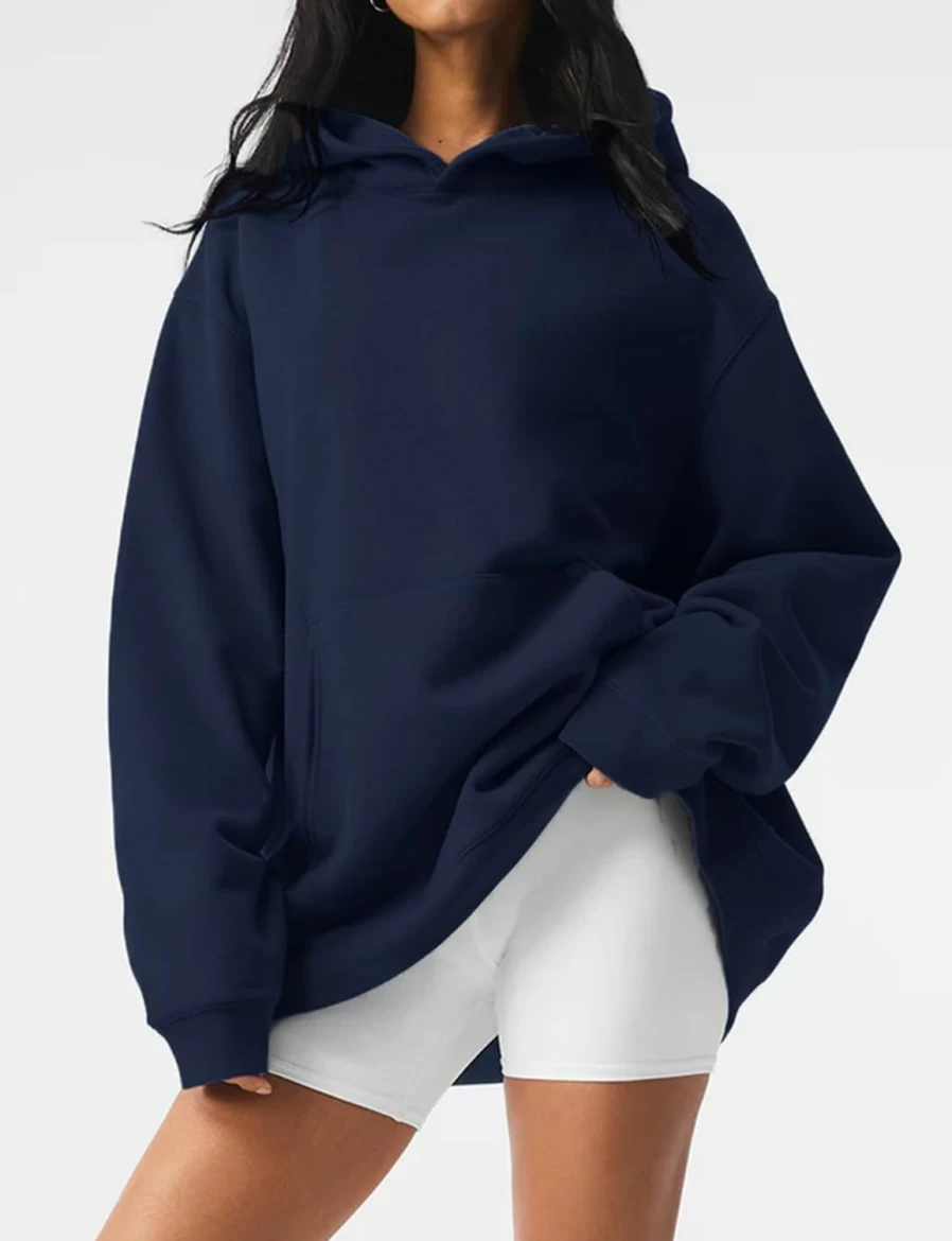 Malajisi Womens Hooded Sweatshirt Fleece Sherpa Lined Hoodies Winter Causal Loose Fit Pullover | Fashion Hoodies & Sweatshirts