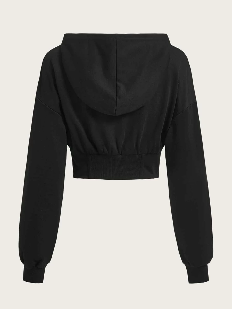 GORGLITTER Gorglitter Women'S Graphic Letter Drawstring Hoodie Long Sleeve Crop Hooded Sweatshirts | Fashion Hoodies & Sweatshirts