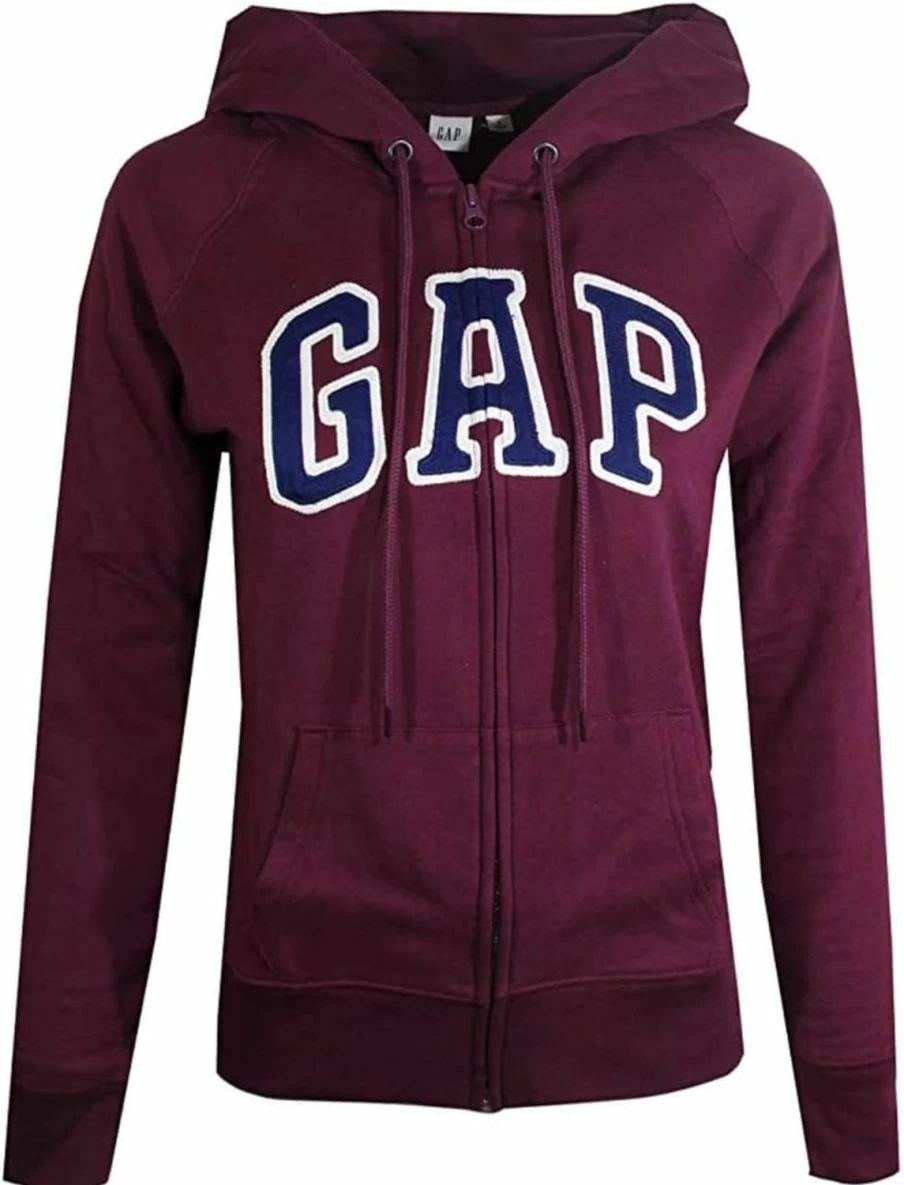 GAP Gap Womens Fleece Arch Logo Full Zip Hoodie | Fashion Hoodies & Sweatshirts