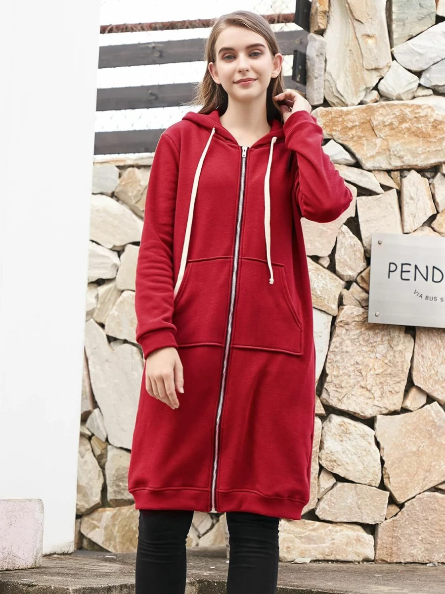 Ablanczoom Ablanczoom Hoodies For Women Long Sweatshirts: Comfortable Full Zip Up Hoodie Womens Fashion Fleece Sweatshirt With Pockets | Fashion Hoodies & Sweatshirts