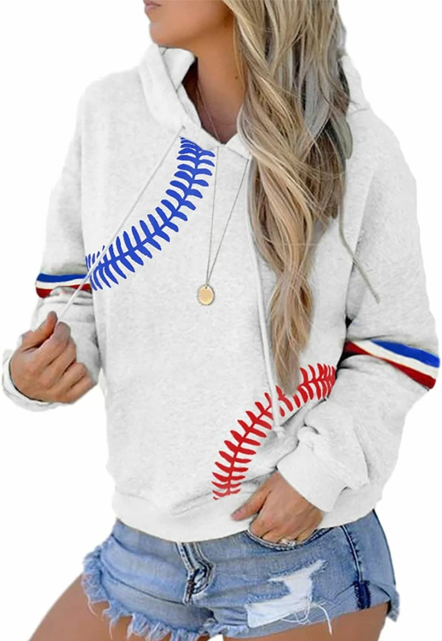 ETATNG Womens Baseball Mom Shirt Raglan Sleeve Baseball Tee Loose Comfy Patchwork Blouse Top | Fashion Hoodies & Sweatshirts