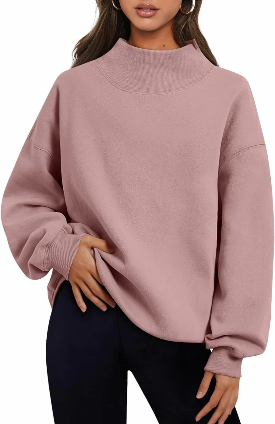 Trendy Queen Trendy Queen Womens Oversized Sweatshirts Turtleneck Pullover Long Sleeve Hoodies Tops Fall Outfits 2023 Clothes | Fashion Hoodies & Sweatshirts
