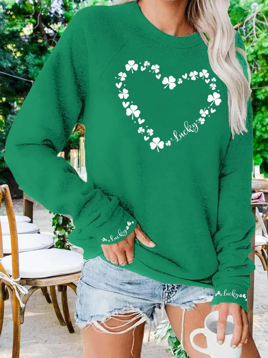 tiqwova Women Vintage Printed Long Sleeve Pullover Sweatshirt, Loose Caual Shirt Tops For Womens | Fashion Hoodies & Sweatshirts