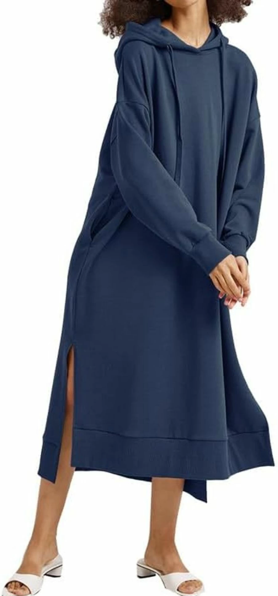 Les umes Les Umes Women Hoodie Dress Long Oversized Sweatshirt Dress Long Sleeve Split Hooded Dresses With Pockets | Fashion Hoodies & Sweatshirts