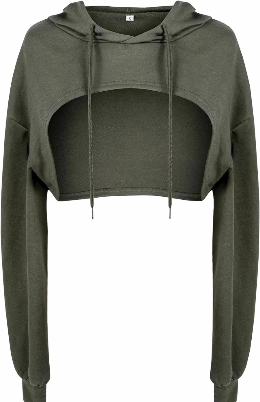 BEJONS Bejons Women Long Sleeve Cropped Super Crop Top Hoodies Sweatshirt Aesthetic Punk Hip Hop Dance Sexy Rave Cloth | Fashion Hoodies & Sweatshirts