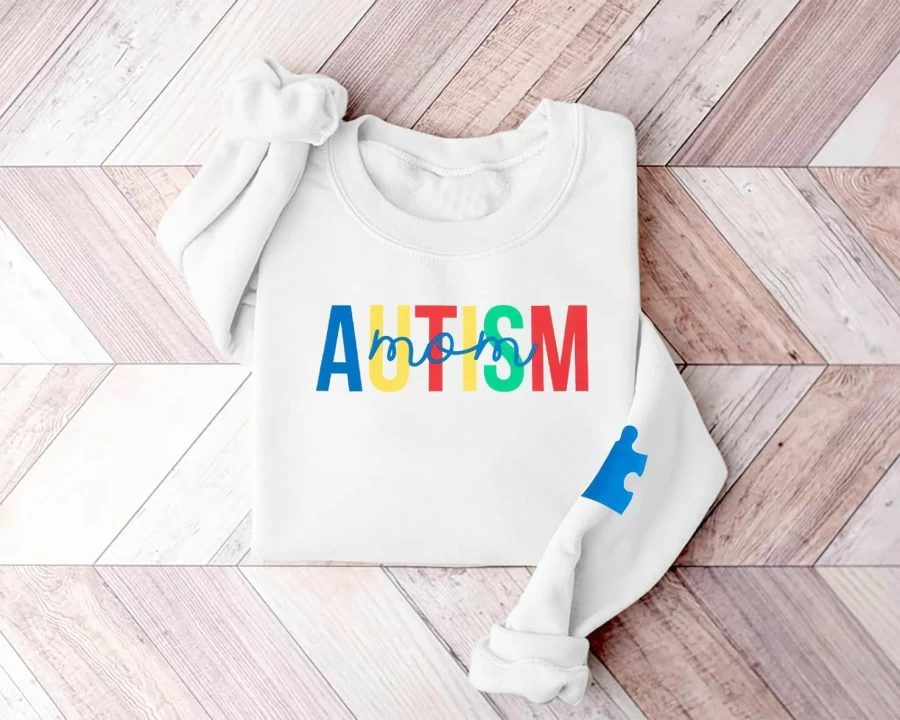 EGELEXY Egelexy Autism Mom Sweatshirt Women : Autism Awareness Tops Puzzle Graphic Autistic Support Clothes | Fashion Hoodies & Sweatshirts