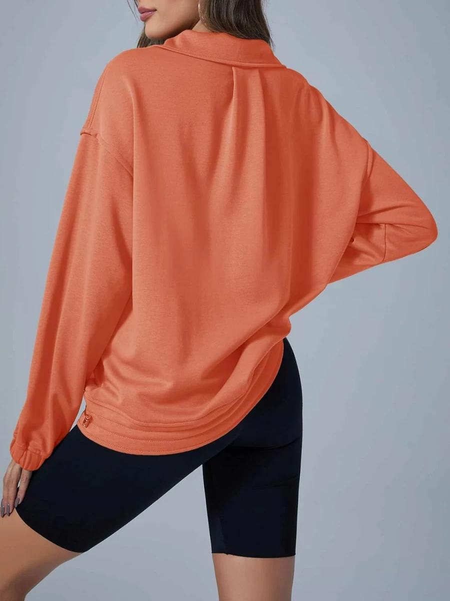 Fisoew Fisoew Women'S Oversized Sweatshirts Casual Long Sleeve Pullover Tops Loose Fit Button Shirts With Pockets | Fashion Hoodies & Sweatshirts