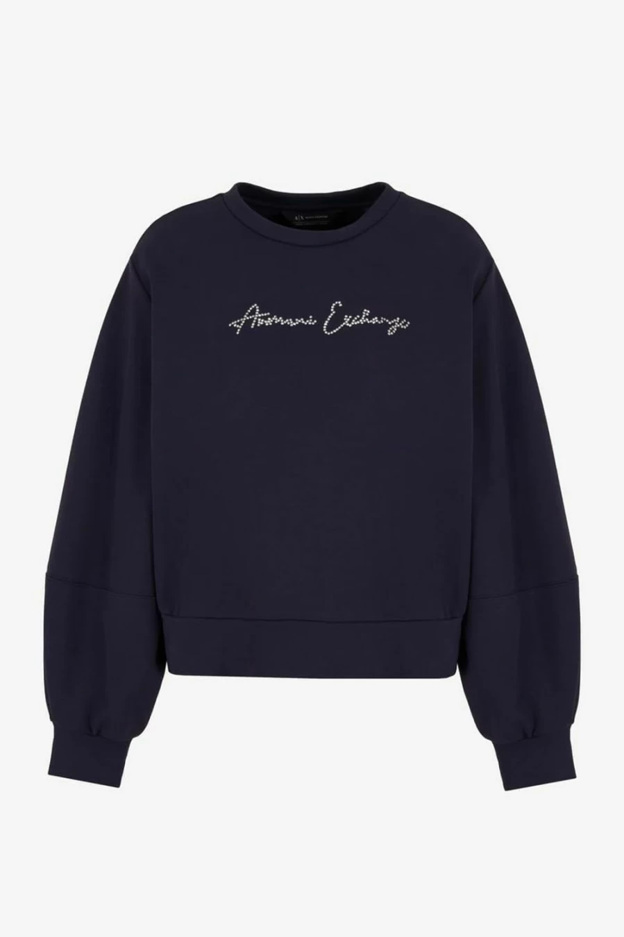 A | X ARMANI EXCHANGE A | X Armani Exchange Women'S Rhinestone Script Logo Crewneck Pullover Sweatshirt | Fashion Hoodies & Sweatshirts